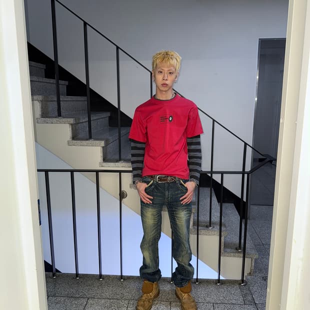 stripe layered long sleeve t-shirt