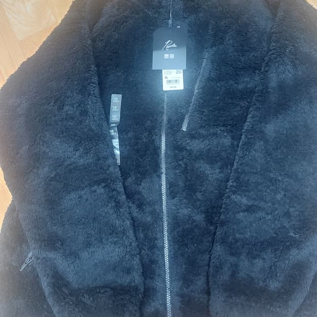 유니클로 니들스 후리스풀집재킷 블랙 xl