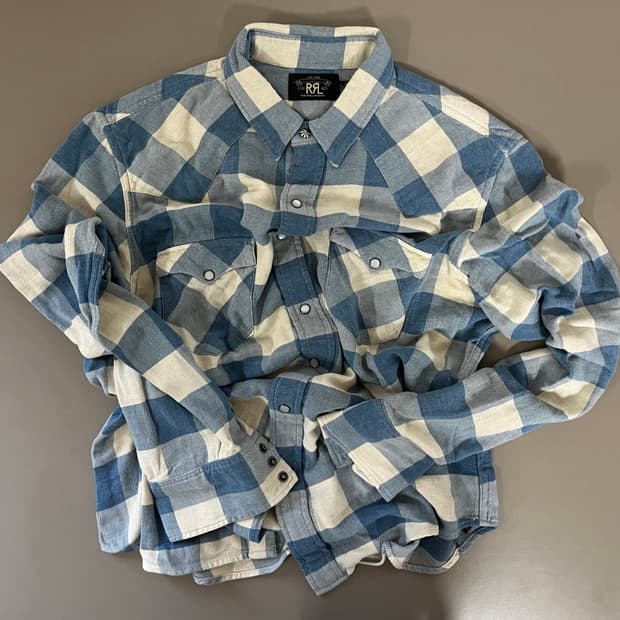 RRL 플래드 트윌 셔츠