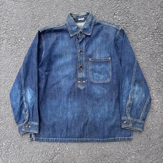 일본 슈가케인 풀오버 셔츠