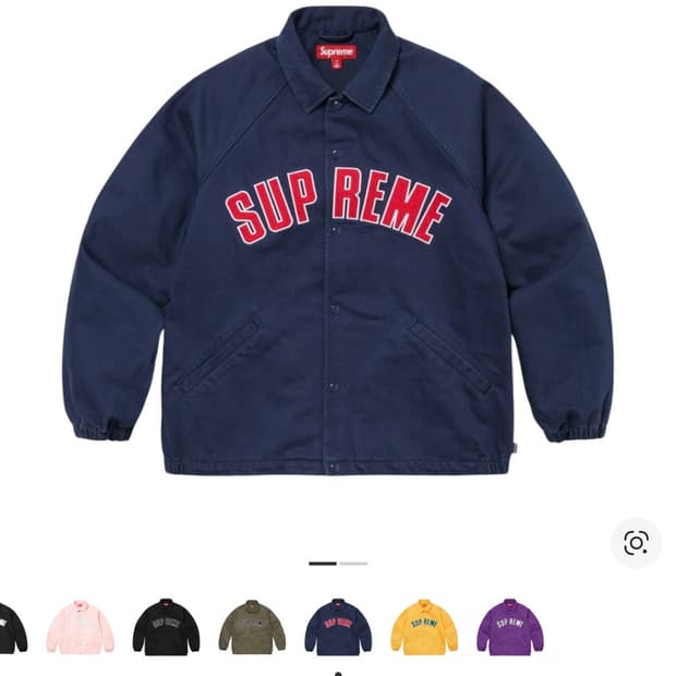 슈프림 코치 자켓 네이비