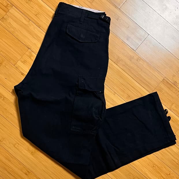 밀리터리 블랙 카고팬츠 W31