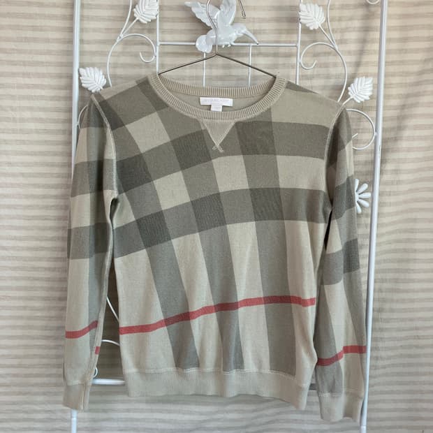 빈티지 버버리 아이보리 체크 히트 y2k 스트릿 갸루 펑키 일본빈티지