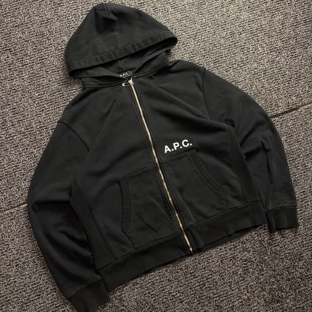 A.P.C 아페쎄 시그니처 로고 미니멀 후드집업 자켓 2196