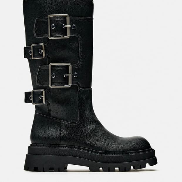 Zara 러그솔 버클 부츠 