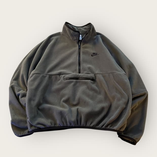 나이키 블루그레이 하프 플리스 반집업