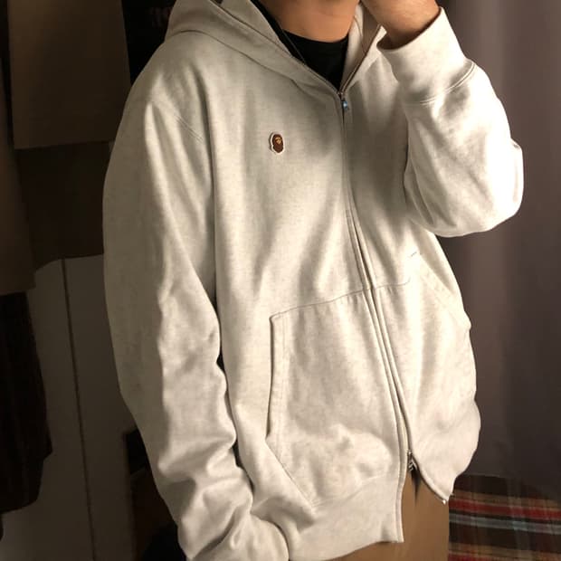 베이프 로고 후드집업