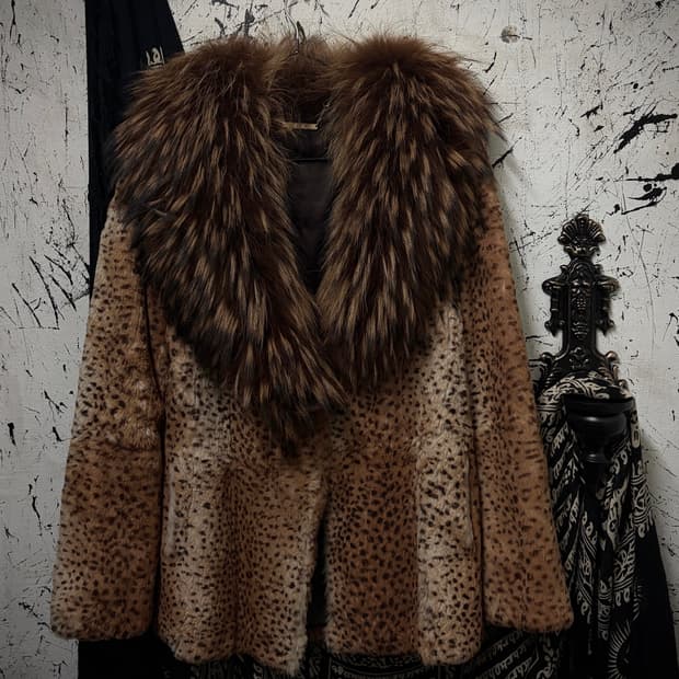 Leopard fur jacket