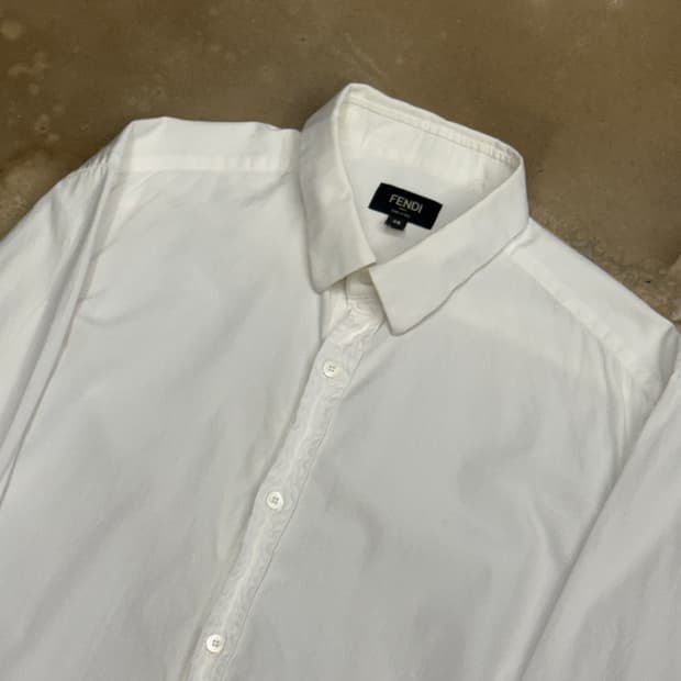 38 펜디 화이트 코튼 셔츠