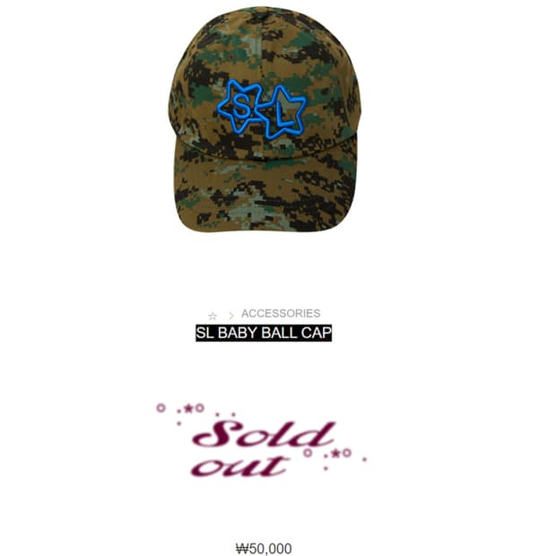 샬롬클럽 모자 SL BABY BALL CAP