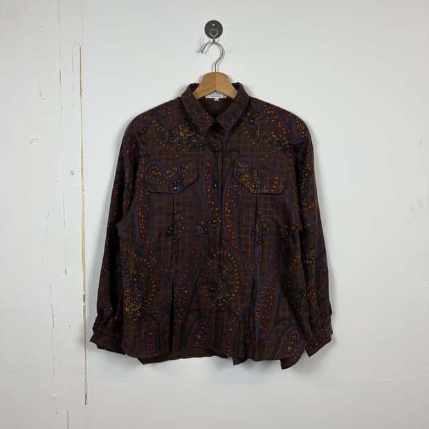 니나리치 페이즐리 패턴 셔츠 SIZE9