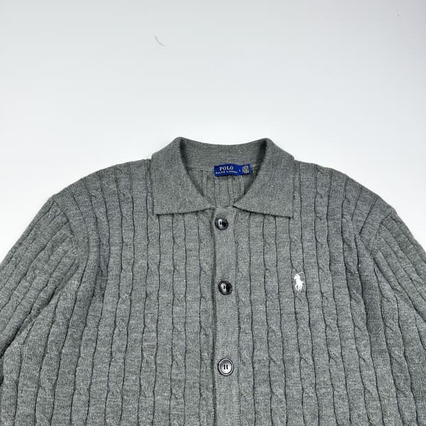 폴로 랄프로렌 포니 차콜 케이블 가디건 (L)