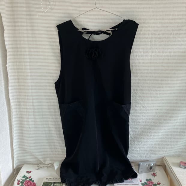 빈티지 블랙 장미 레이스 롱 원피스 978 y2k 스트릿 갸루 펑키 일본