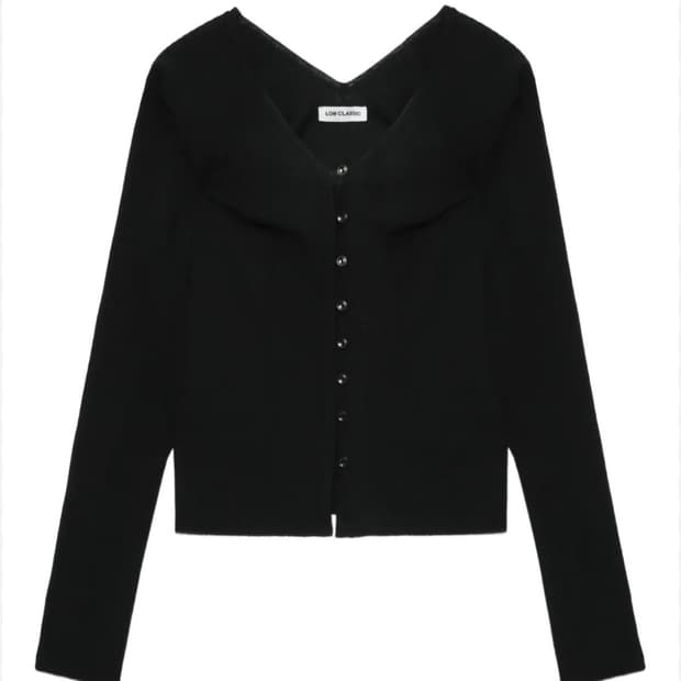 로우클래식 25FW 울 가디건 LW251KN02BK 블랙