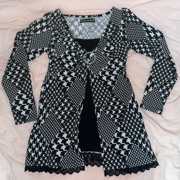 세실맥비 패턴 미니 원피스 오네갸루히메갸루아게하하라주쿠일브시부야마즈