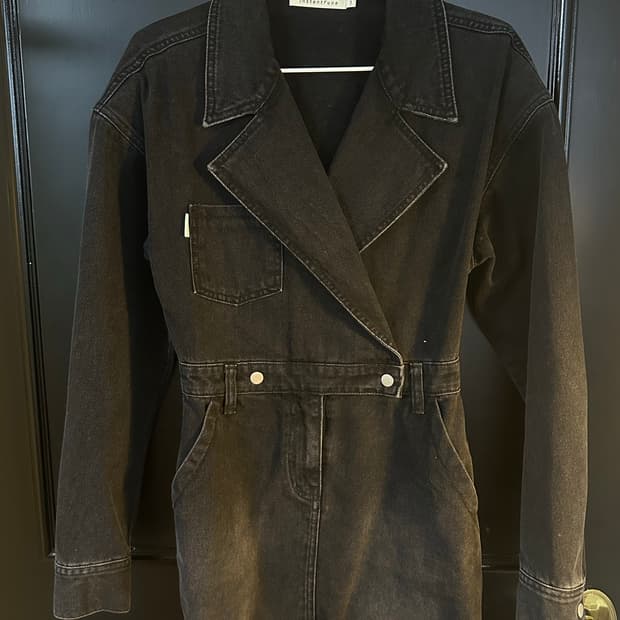 인스턴트펑크 흑청 데님 원피스