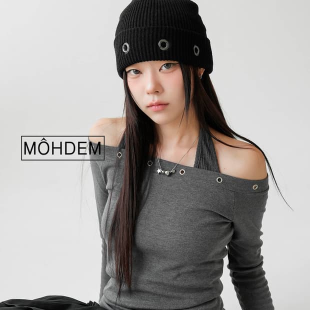 [Unisex] Y2k 리벳 비니 모자