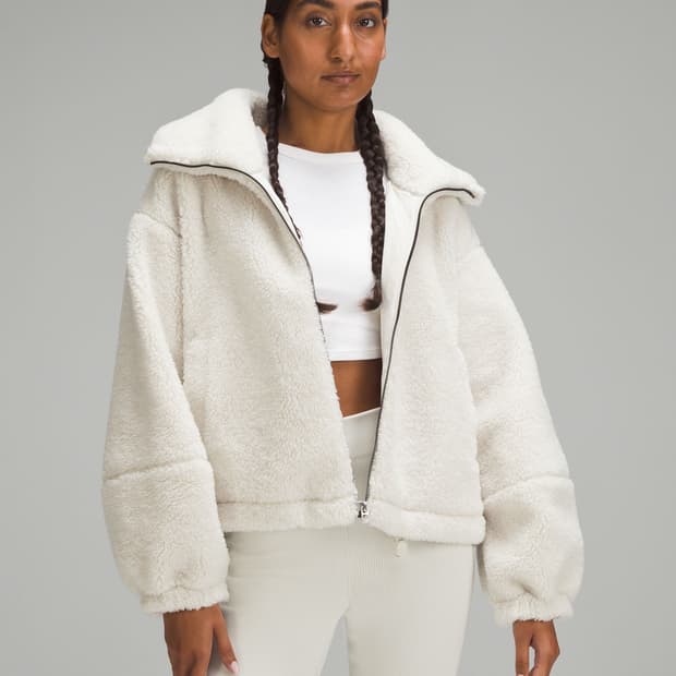 룰루레몬 신쳐블 플리스 집업 BONE