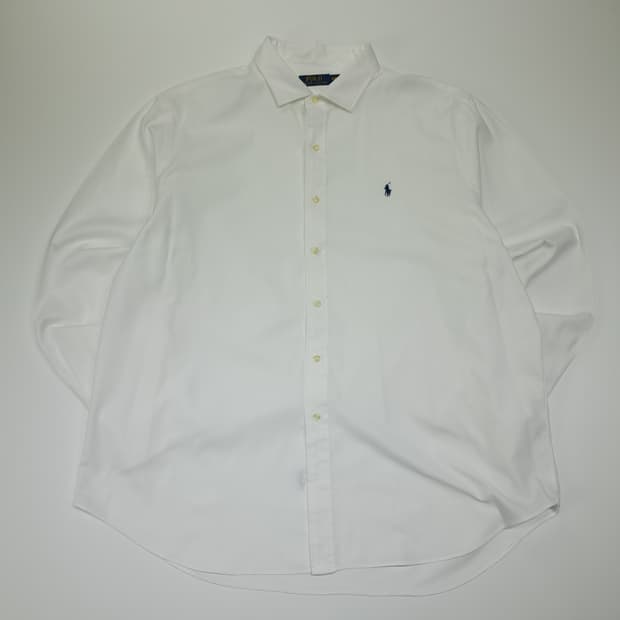 CL469 2XL 폴로 코튼 스프레드칼라 네이비포니 화이트 셔츠 남방