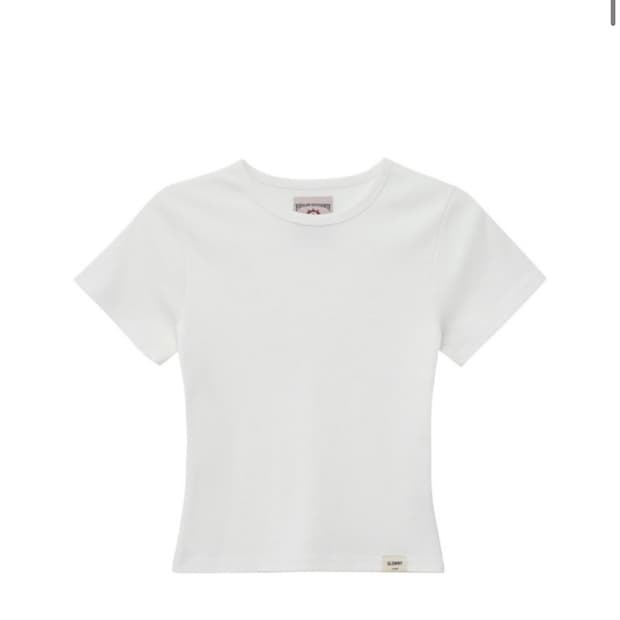 글로니 g baby tee + g fitted tee 화이트 2장