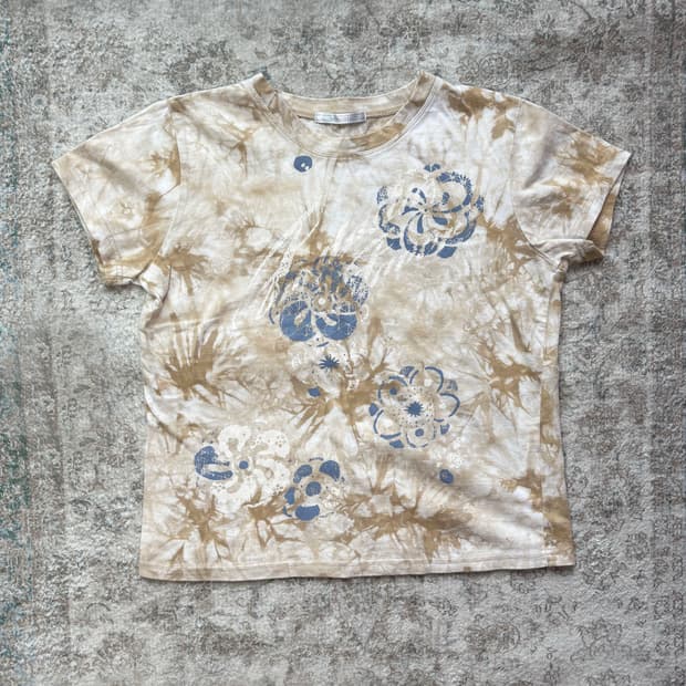 Floral Print Tie-Dye T-Shirt