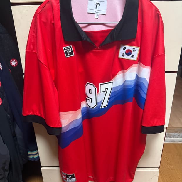 [2XL] 카시나x오버더피치 97대한민국 홈 유니폼 국대 월드컵