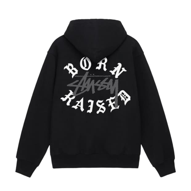 스투시 x 본앤레이즈드 후드집업 L