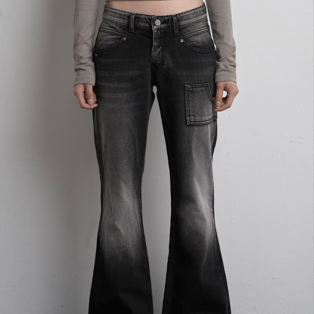 시너진 카고 CARGO PAINTING DENIM PANTS BLACK