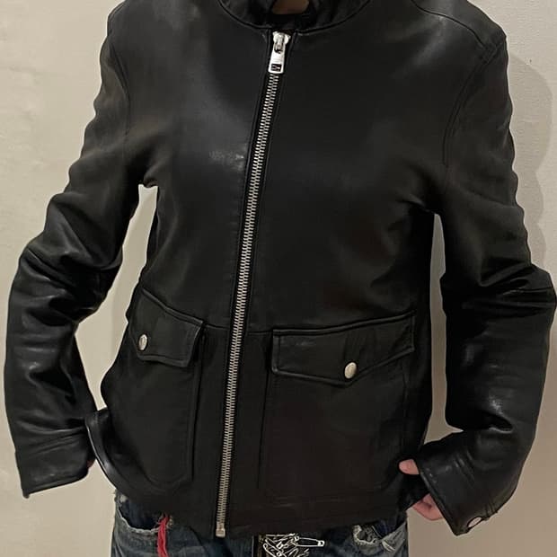 라프시몬스 캘빈클라인 가죽자켓