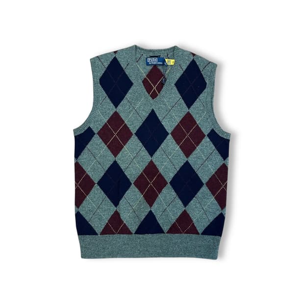 폴로랄프로렌 클래식 아가일 니트 베스트