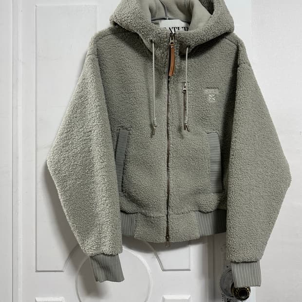 세터 시어링 플리스 후드집업