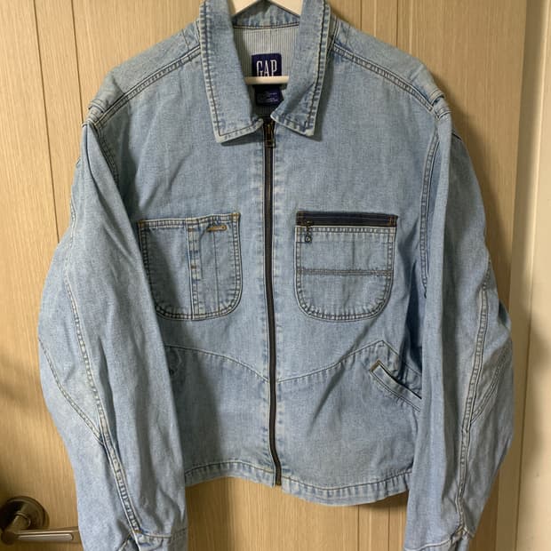 90s 올드 갭 데님 덩가리 워크 포켓 자켓 XL