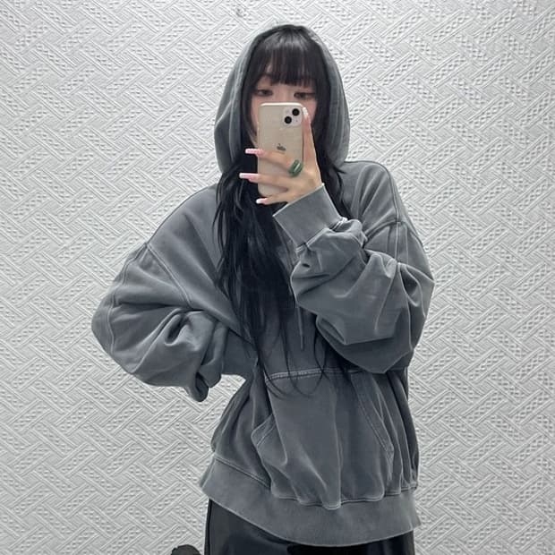 마리떼 프랑소와 저버 빈티지 피그먼트 오버핏 후드티 XL C12460