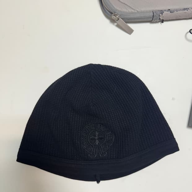 크롬하츠 블랙 와플 비니