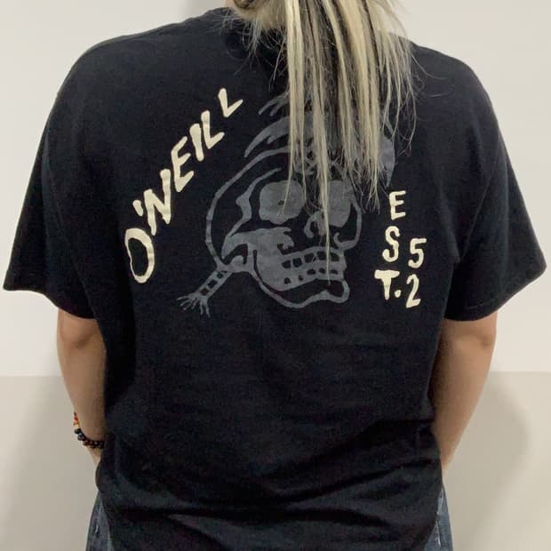 (빈티지)Oneill 오닐 스컬 빅 프린팅 튜블러 반팔티셔츠
