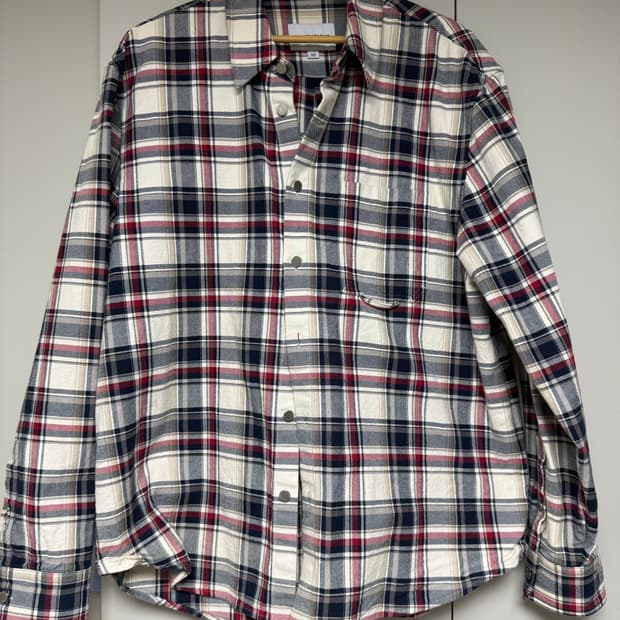 솔리드옴므 체크셔츠 52사이즈