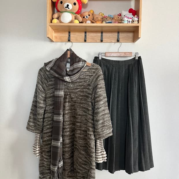 jpn 하구미 스즈코 너드 모리걸 레이어드 코디세트