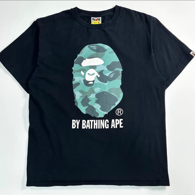 베이프 카모 컬리지 반팔티
