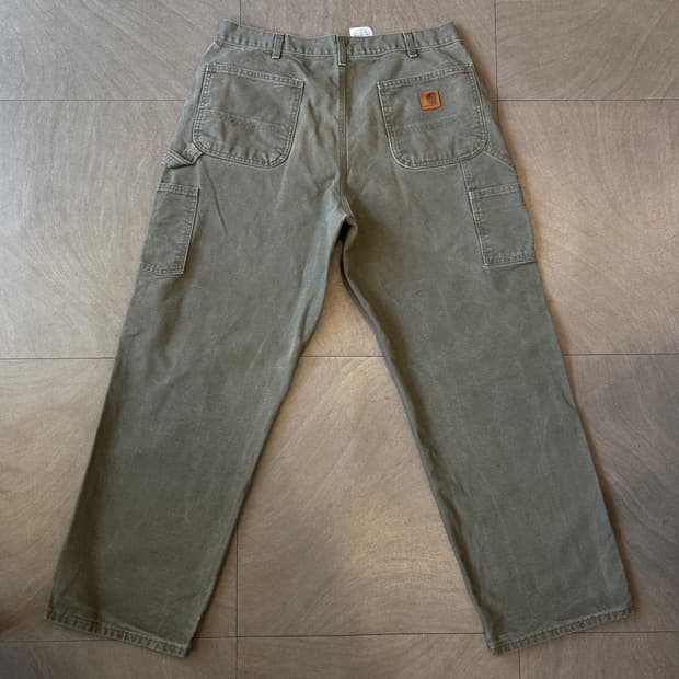 칼하트 오리지널 모스 그린 카펜터 팬츠 바지