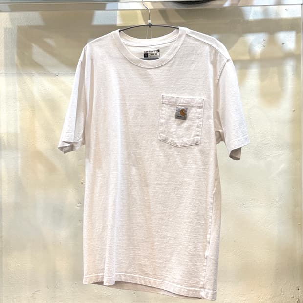 칼하트 포켓 반팔 티셔츠 화이트 S