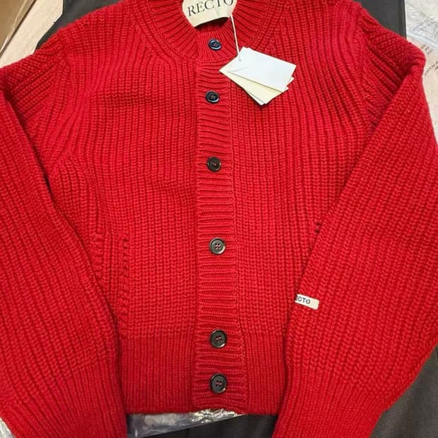 렉토 청키 울 가디건 M