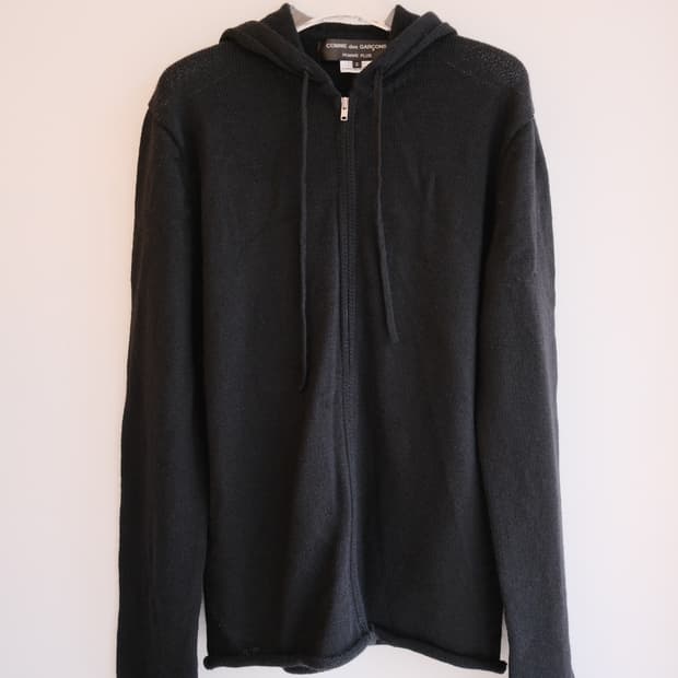 Wool zip-up hoodie