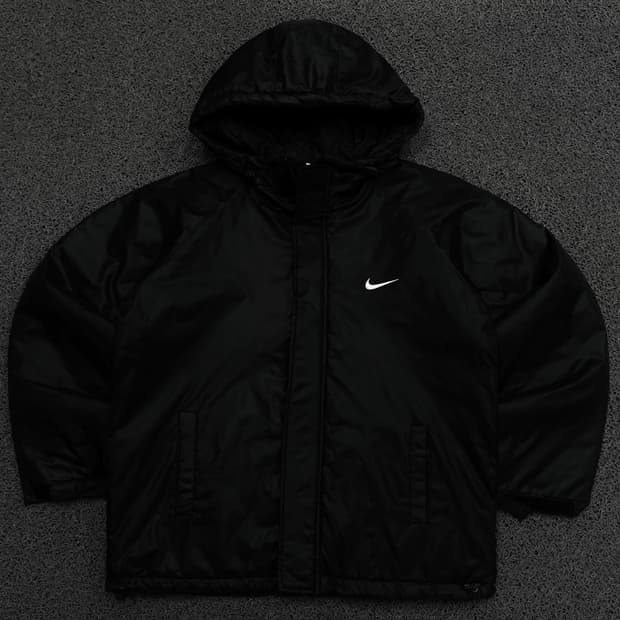 Nike 00,s 나이키 자수 스우시 블랙 후드 윈드점