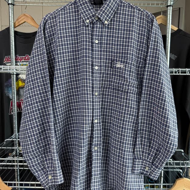 90s 스투시 체크 셔츠