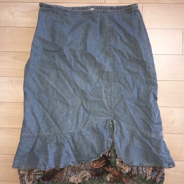 빈티지 워싱데님스커트