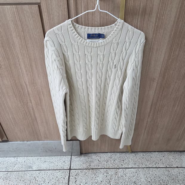 폴로 꽈배기 니트 