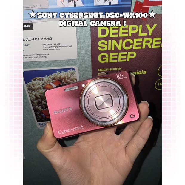 소니 sony 사이버샷 DSC-WX100 빈티지 디카 디지털카메라 핑크
