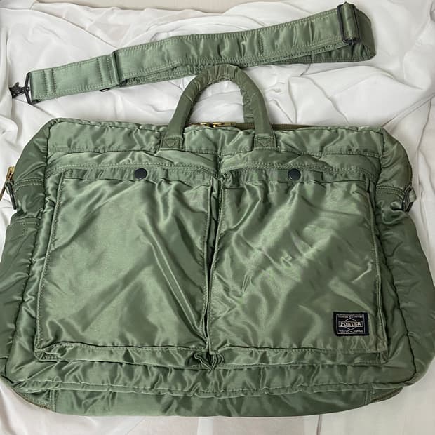 포터 탱커 2way 오버나이트 브리프케이스 세이지그린