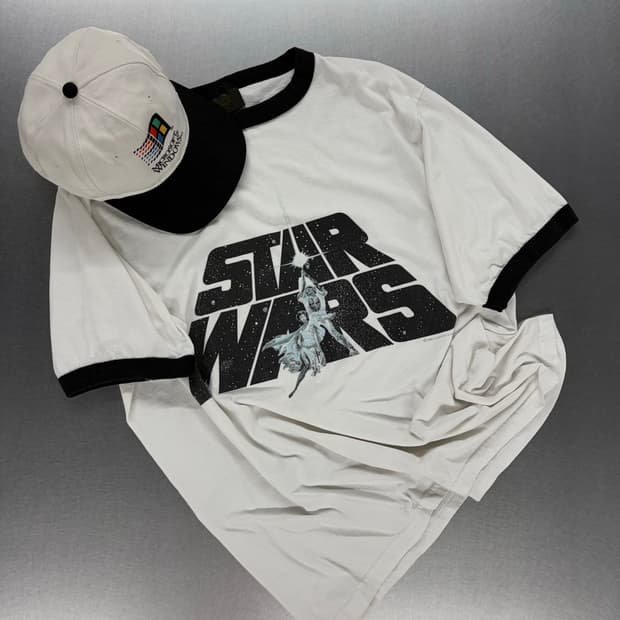 빈티지 스타워즈 1998 링거 티셔츠