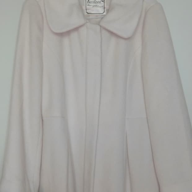 히메갸루 빈티지 코트 핑크 아이보리 딸기우유 퍼